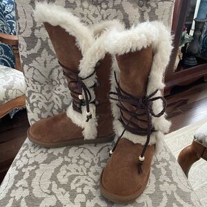 Ukala Penny high shearling suede boots